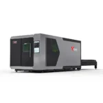 AT-3015EP enclosed fiber laser cutter with CNC control panel